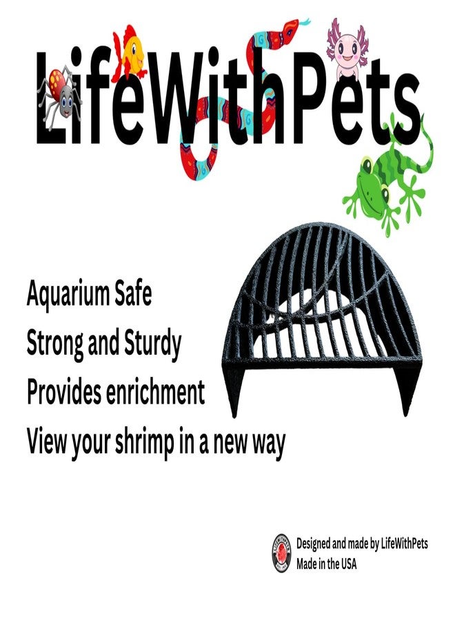 LifeWithPets Shrimp Breeding Hide | Shrimp Cave | Shrimp Hide | Tunnel | Black - Image 4